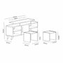 Hanah Home Mueble para TV Blanco Teca 120x56.9x29.5 cm